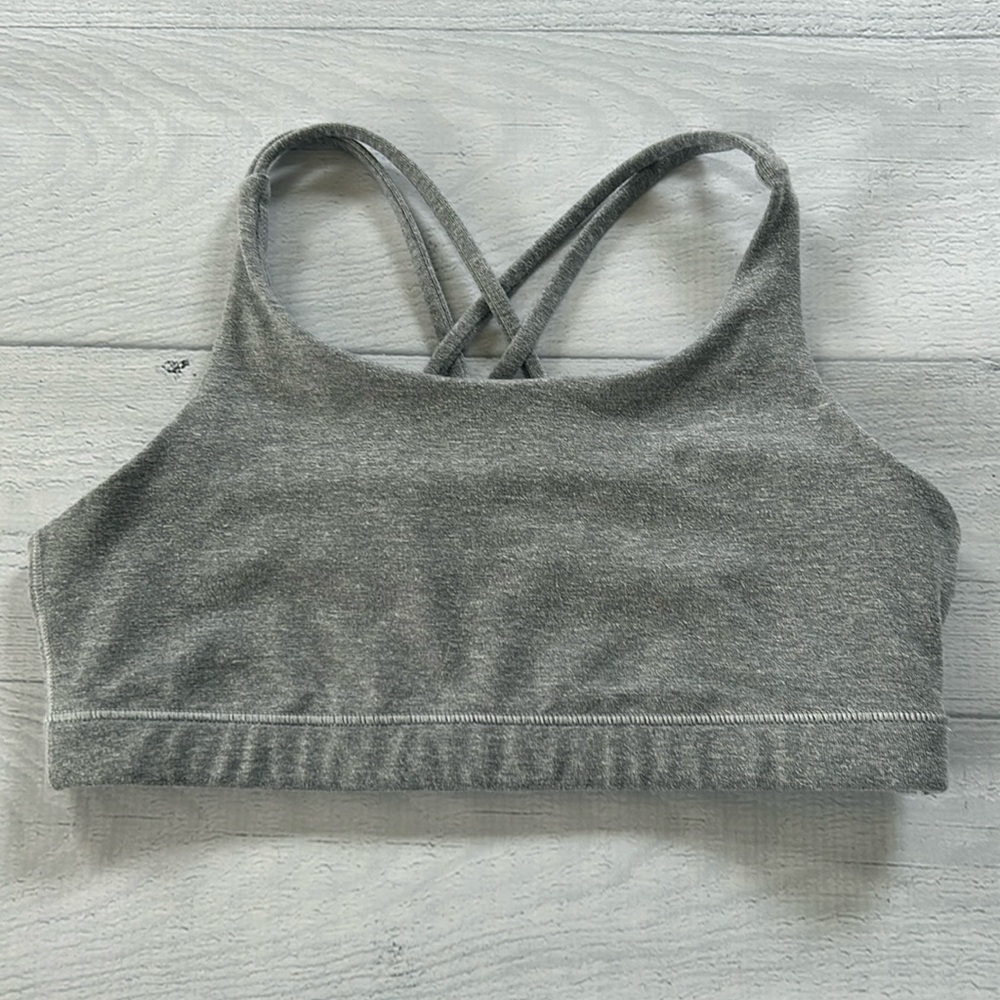 Athleta Girl Sports Bra Sz XXL Heathered Gray‎